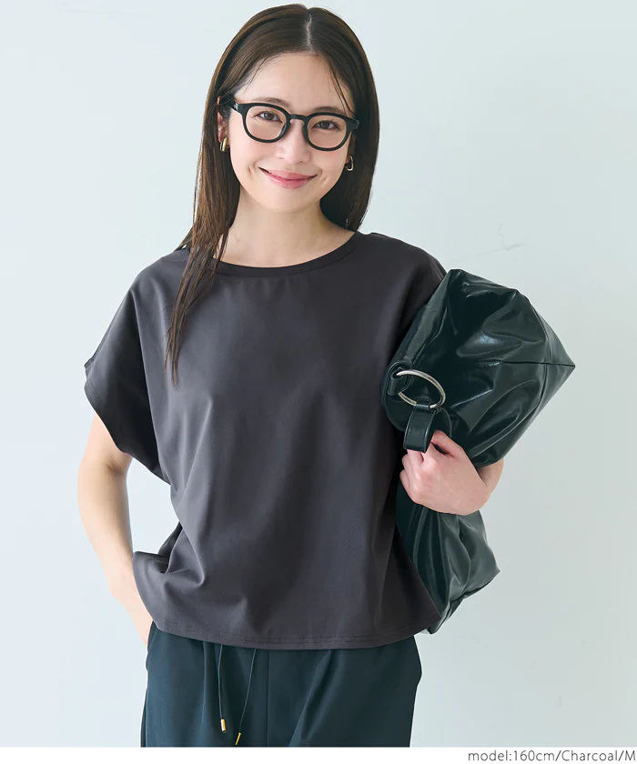 セール★1290円→990円 シルキータッチハーフスリーブ ドルマンTシャツ レディース メール便不可 - Image 11