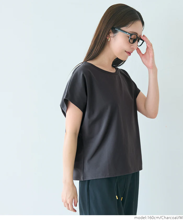 セール★1290円→990円 シルキータッチハーフスリーブ ドルマンTシャツ レディース メール便不可 - Image 12