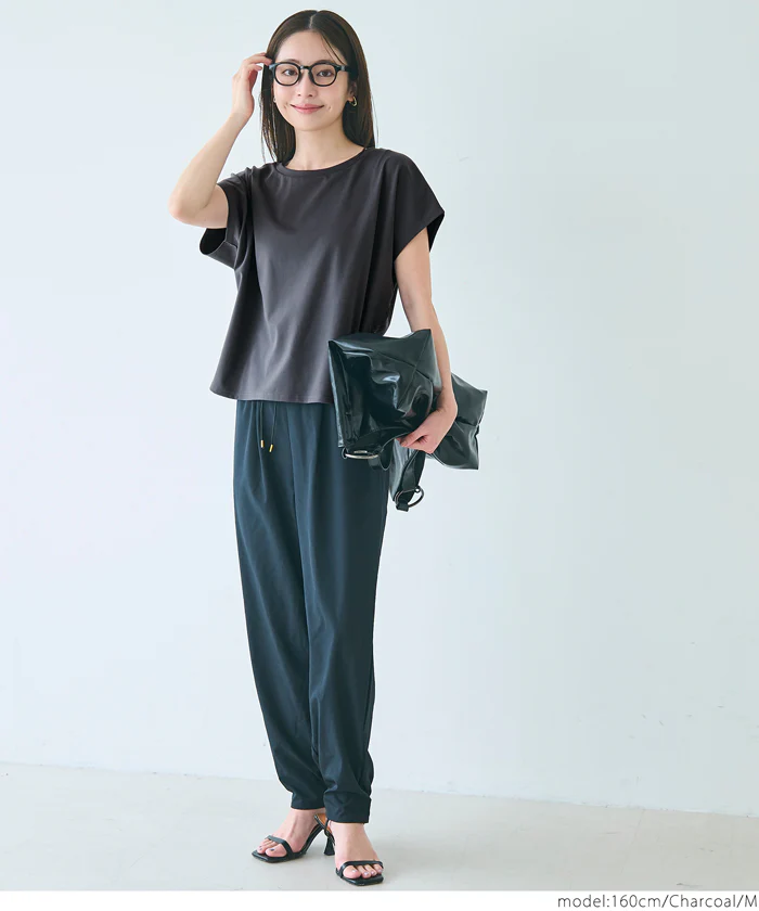 セール★1290円→990円 シルキータッチハーフスリーブ ドルマンTシャツ レディース メール便不可 - Image 13