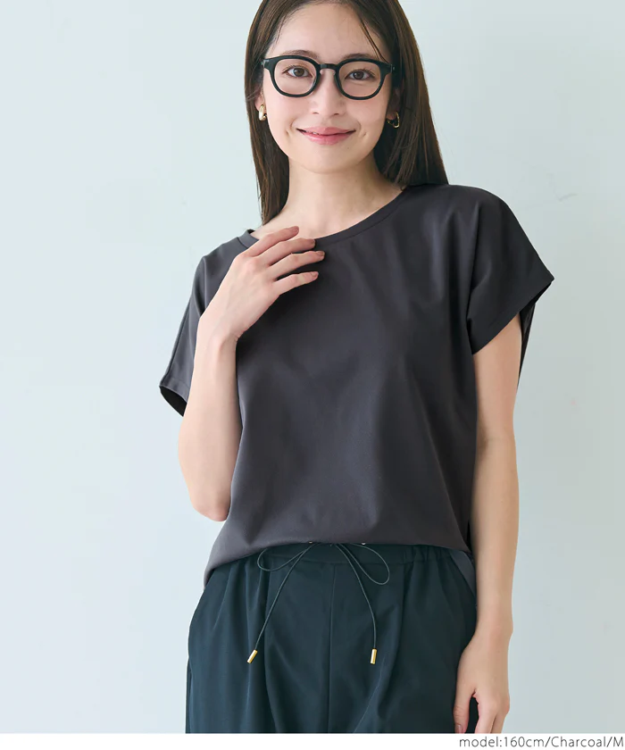 セール★1290円→990円 シルキータッチハーフスリーブ ドルマンTシャツ レディース メール便不可 - Image 14