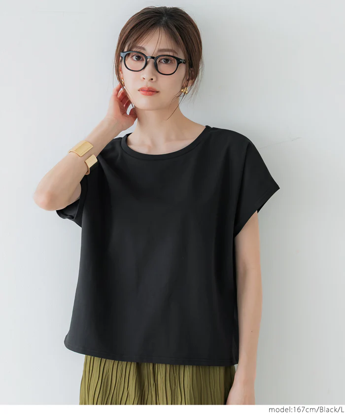 セール★1290円→990円 シルキータッチハーフスリーブ ドルマンTシャツ レディース メール便不可 - Image 15