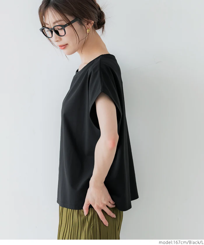 セール★1290円→990円 シルキータッチハーフスリーブ ドルマンTシャツ レディース メール便不可 - Image 17