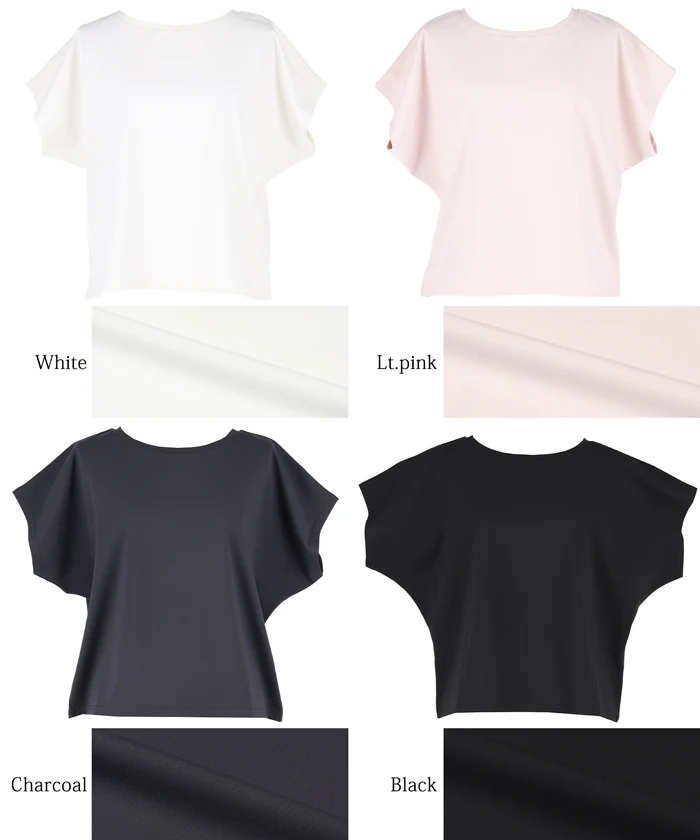 セール★1290円→990円 シルキータッチハーフスリーブ ドルマンTシャツ レディース メール便不可 - Image 21