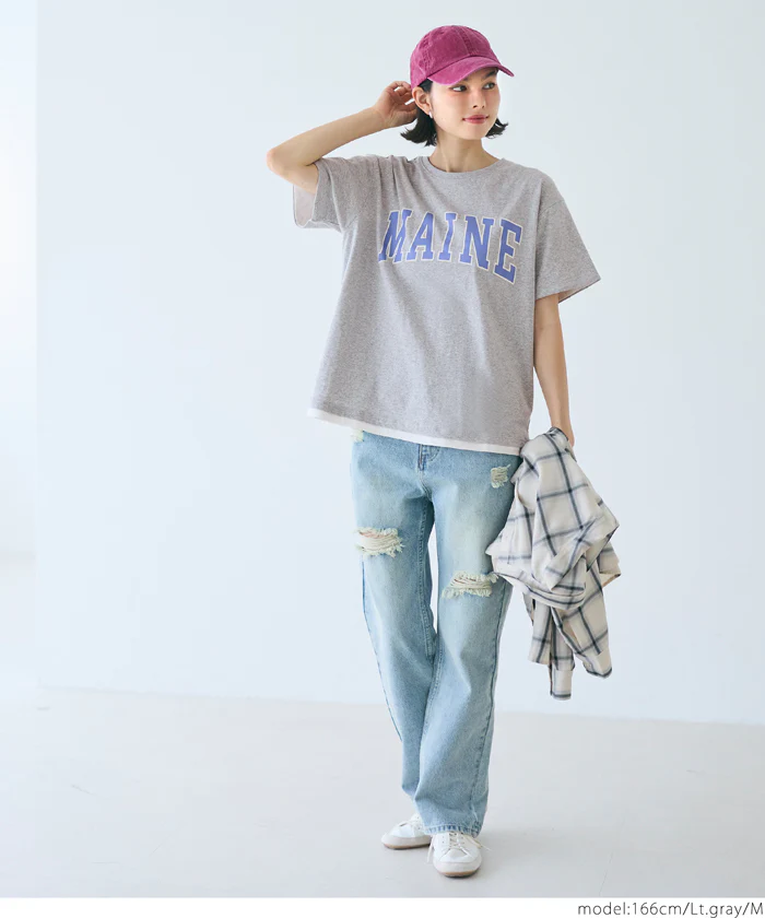 ロールアップTシャツ レディース メール便不可 - Image 2