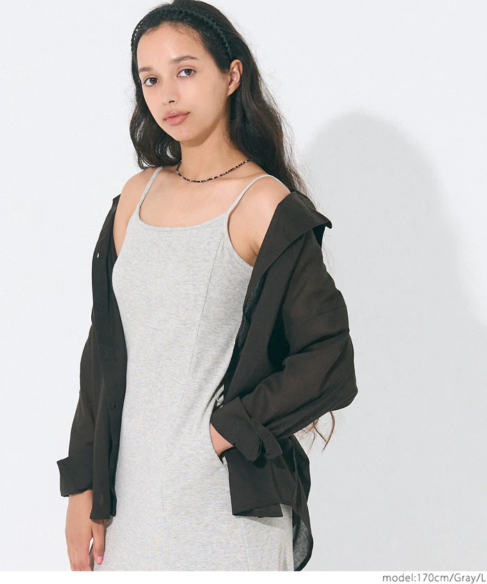 外で着られるブラワンピース OUT BRA リブキャミワンピース レディース メール便不可 - Image 11