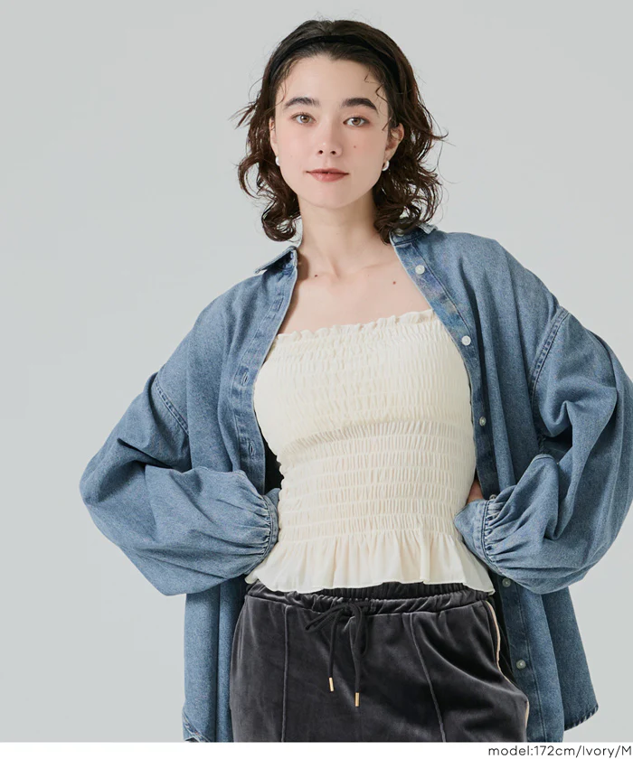 セール★1490円→550円OUT BRA ベロアシャーリングキャミソール レディース メール便不可 coca コカ - Image 10