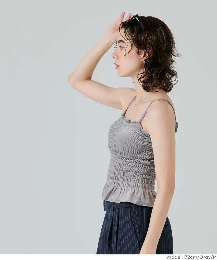 セール★1490円→550円OUT BRA ベロアシャーリングキャミソール レディース メール便不可 coca コカ - Image 12