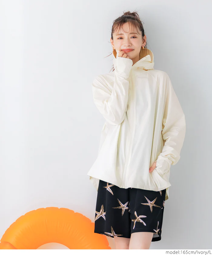 セール★2690円→1990円 【一部店舗限定商品】水陸両用UVカットフレアパーカー レディース メール便不可 - Image 18