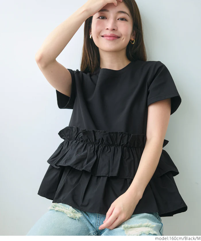 セール★1990円→1490円 シルキータッチドッキングTシャツ レディース メール便不可 - Image 14