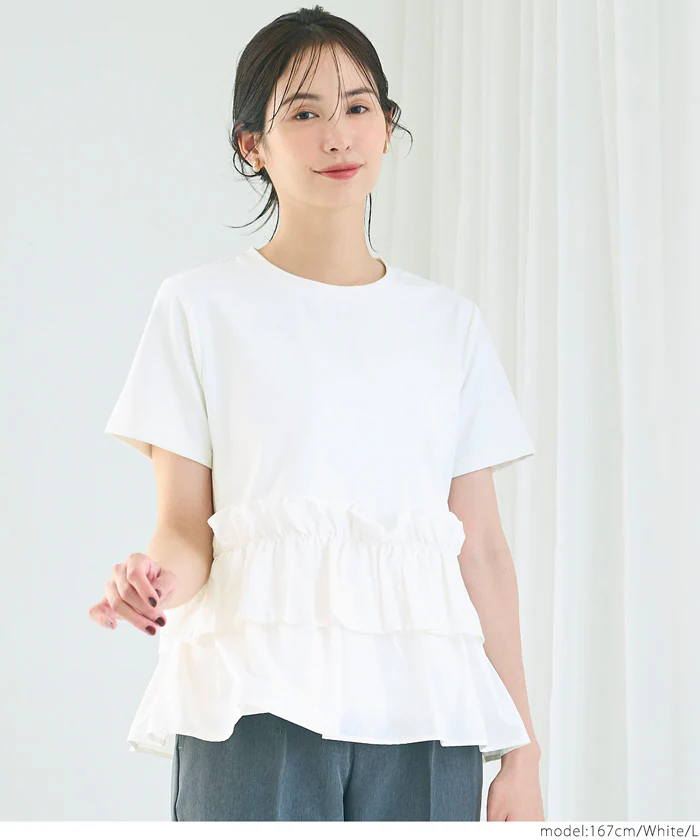 セール★1990円→1490円 シルキータッチドッキングTシャツ レディース メール便不可 - Image 3