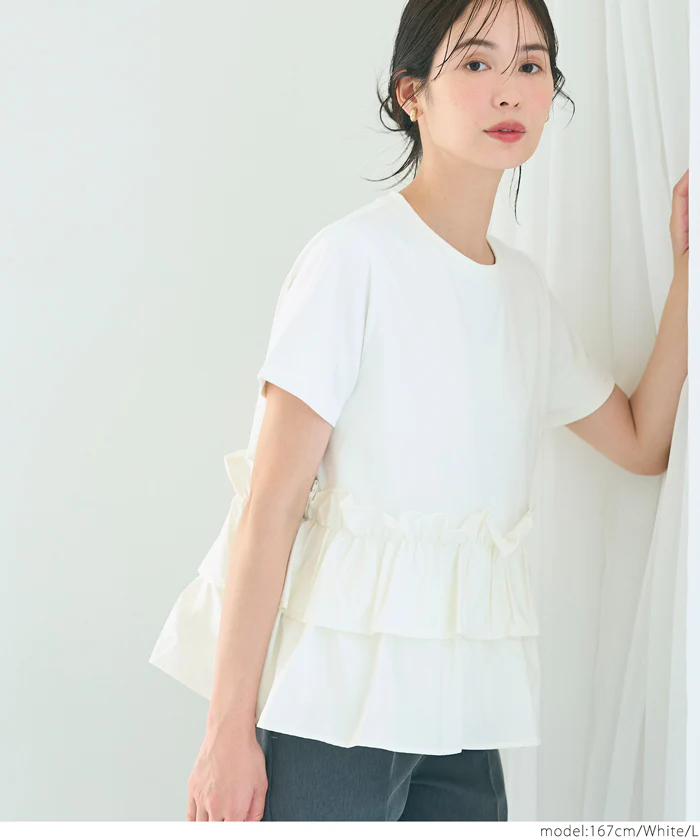 セール★1990円→1490円 シルキータッチドッキングTシャツ レディース メール便不可 - Image 6