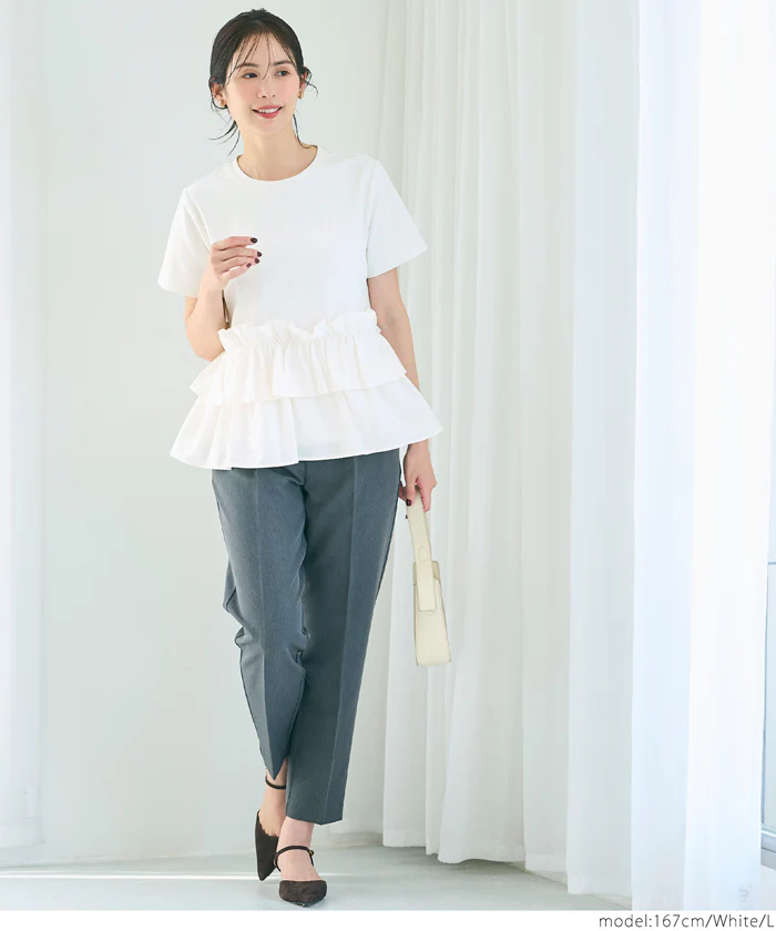 セール★1990円→1490円 シルキータッチドッキングTシャツ レディース メール便不可 - Image 7