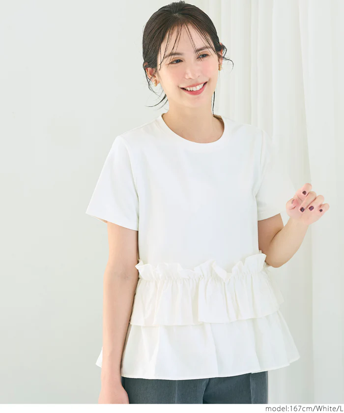 セール★1990円→1490円 シルキータッチドッキングTシャツ レディース メール便不可 - Image 8
