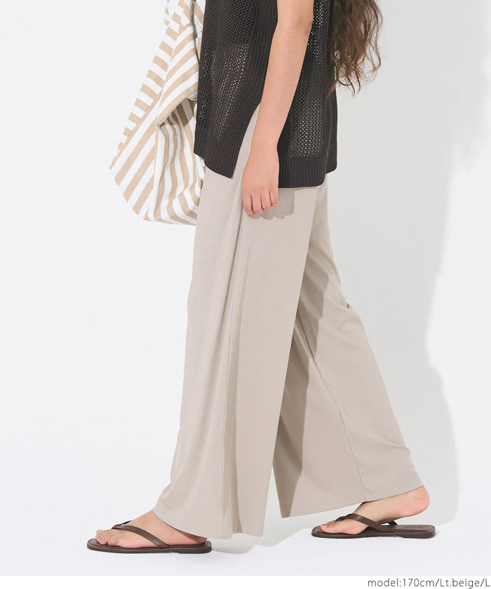 とろみリブリラックスパンツ レディース メール便不可 - Image 10