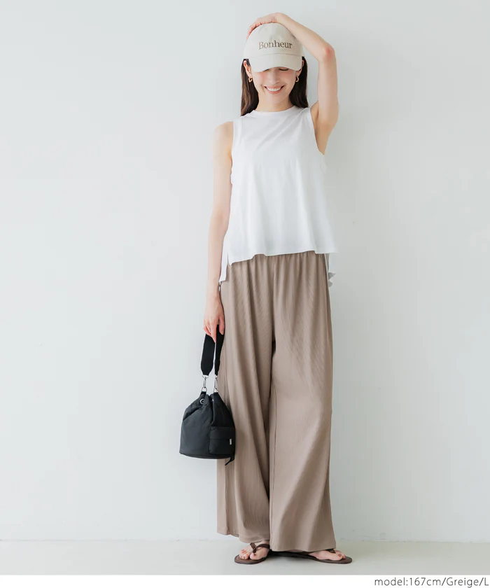 とろみリブリラックスパンツ レディース メール便不可 - Image 17