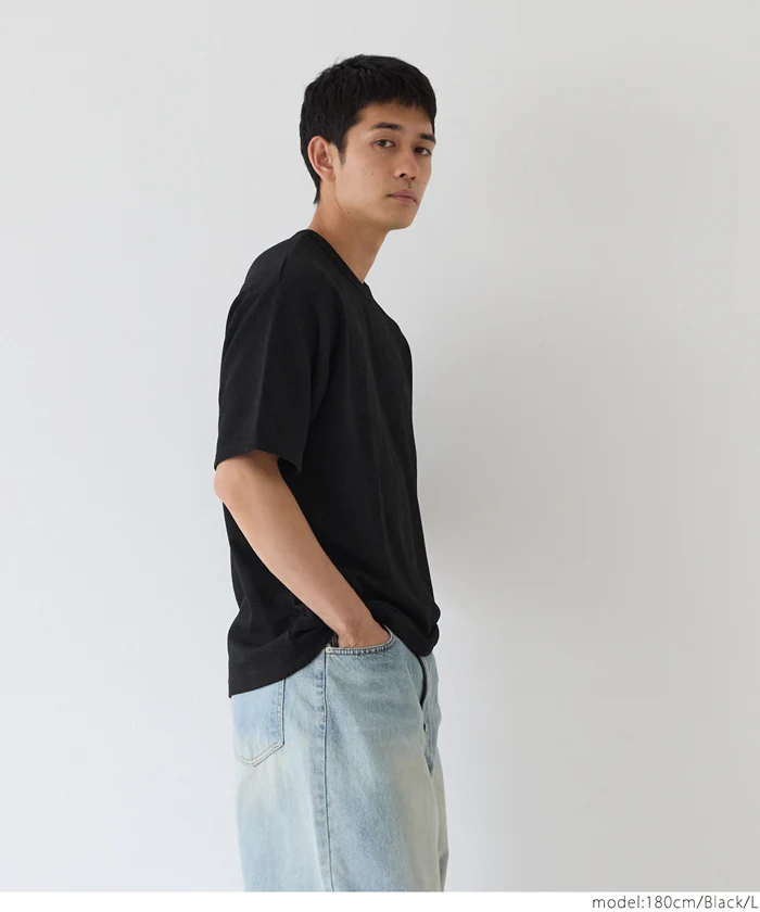 セール★1490円→1290円エンボスワンポイント刺繍Tシャツ メンズ メール便不可 - Image 10