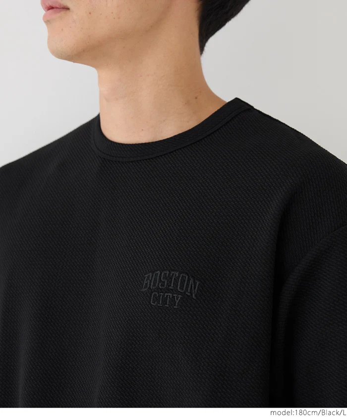 セール★1490円→1290円エンボスワンポイント刺繍Tシャツ メンズ メール便不可 - Image 11