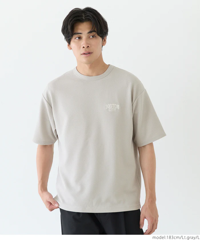 セール★1490円→1290円エンボスワンポイント刺繍Tシャツ メンズ メール便不可 - Image 6