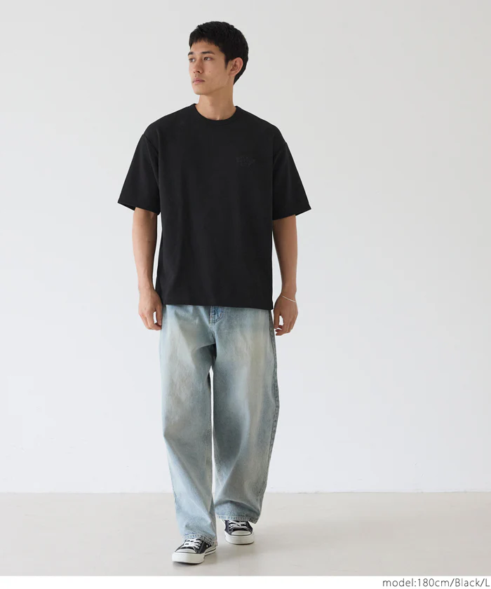 セール★1490円→1290円エンボスワンポイント刺繍Tシャツ メンズ メール便不可 - Image 8