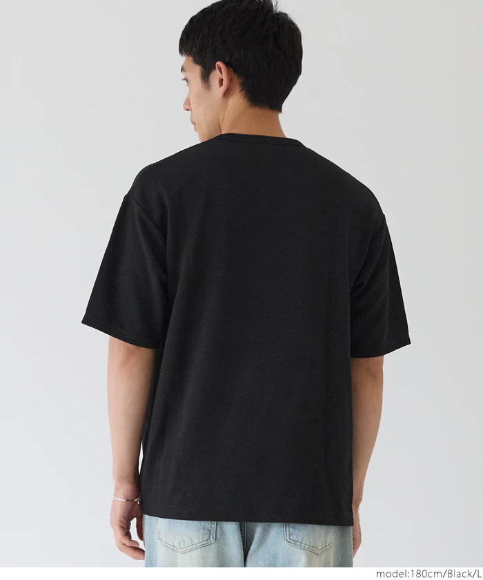 セール★1490円→1290円エンボスワンポイント刺繍Tシャツ メンズ メール便不可 - Image 9
