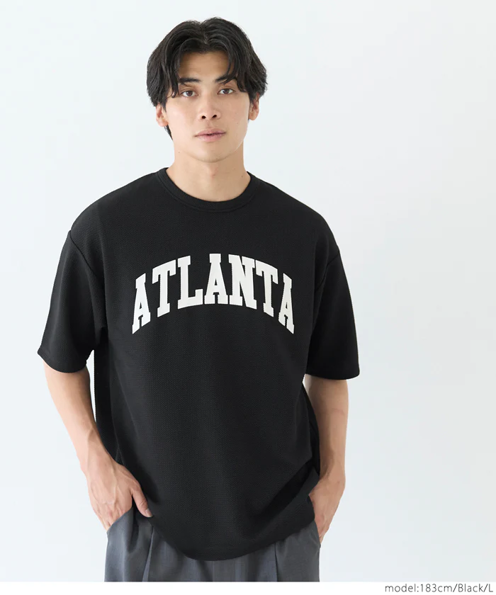 エンボスプリントTシャツ メンズ メール便不可 - Image 8