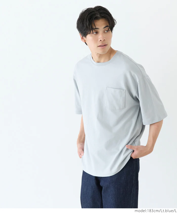 コットンプレーティングポケットTシャツ メンズ レディース メール便不可 - Image 12