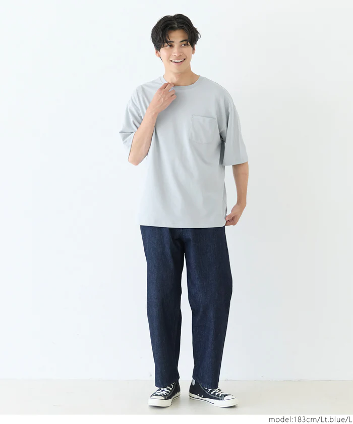コットンプレーティングポケットTシャツ メンズ レディース メール便不可 - Image 14