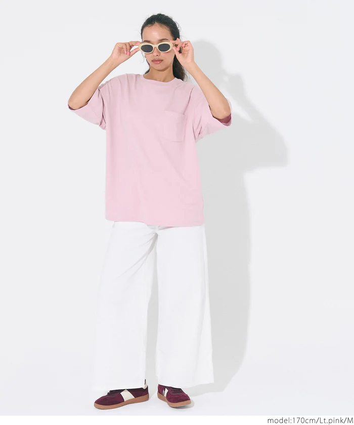コットンプレーティングポケットTシャツ メンズ レディース メール便不可 - Image 3