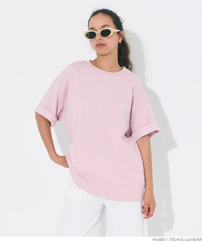 コットンプレーティングポケットTシャツ メンズ レディース メール便不可 - Image 6