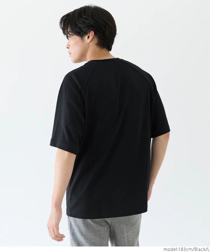 コットンプレーティングラグランTシャツ メンズ レディース メール便不可 - Image 9