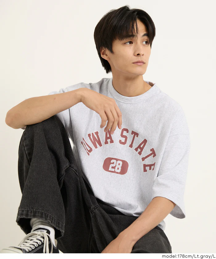 インレイ裏毛スウェットロゴTシャツ メンズ レディース メール便不可 - Image 11