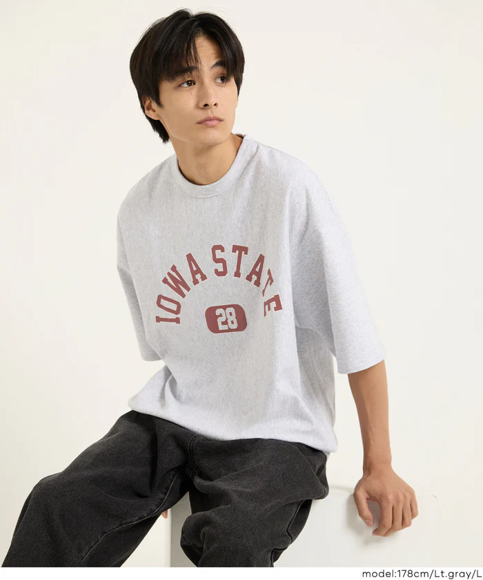 インレイ裏毛スウェットロゴTシャツ メンズ レディース メール便不可 - Image 12