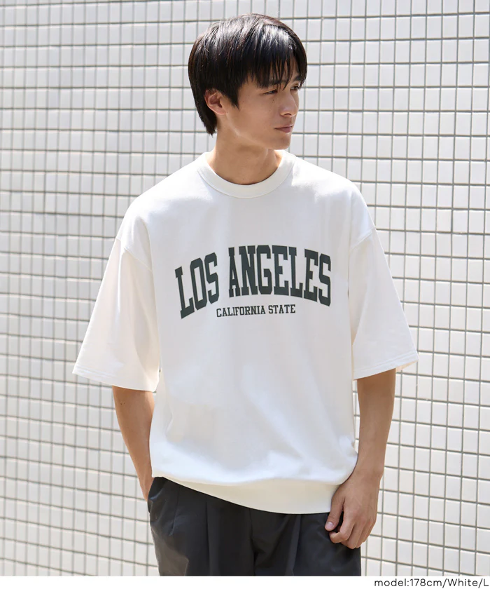 インレイ裏毛スウェットロゴTシャツ メンズ レディース メール便不可 - Image 17