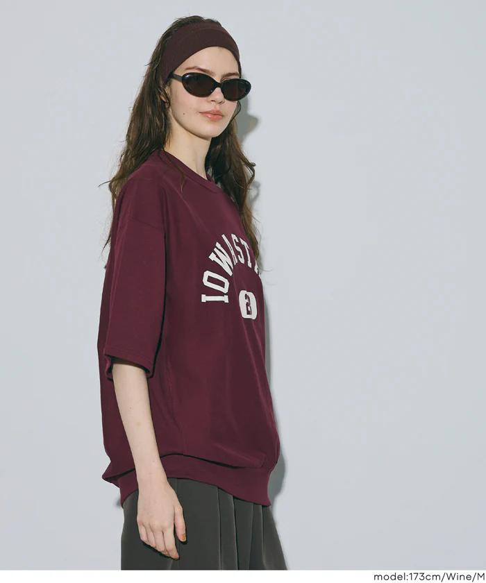 インレイ裏毛スウェットロゴTシャツ メンズ レディース メール便不可 - Image 3