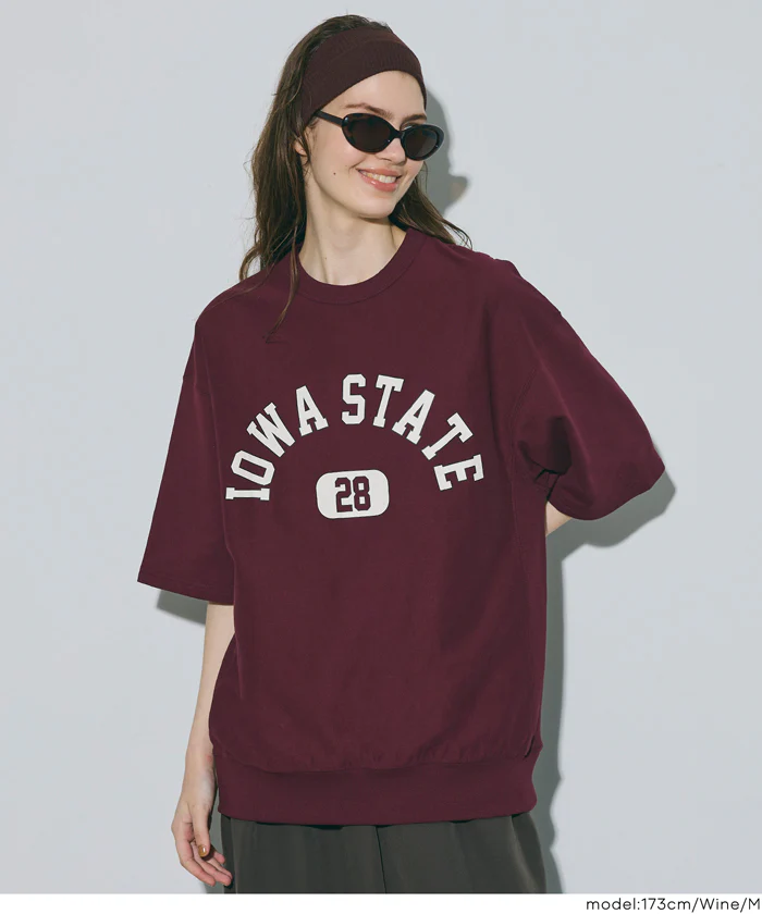 インレイ裏毛スウェットロゴTシャツ メンズ レディース メール便不可 - Image 5