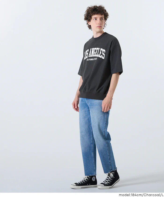 インレイ裏毛スウェットロゴTシャツ メンズ レディース メール便不可 - Image 6