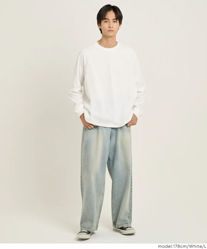 セール★1690円→990円 ラグラン長袖Tシャツ メンズ メール便不可 - Image 2