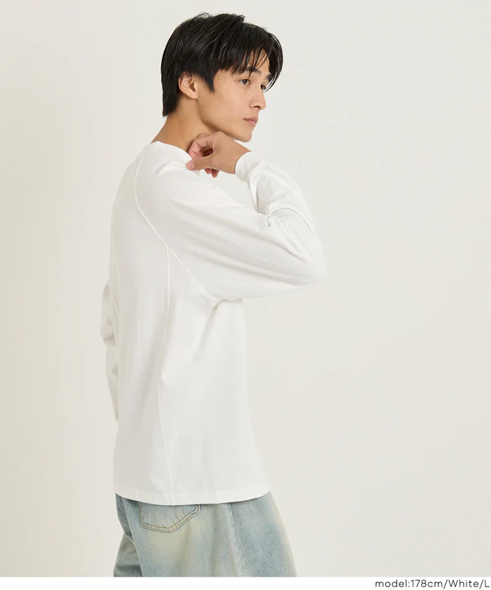 セール★1690円→990円 ラグラン長袖Tシャツ メンズ メール便不可 - Image 3