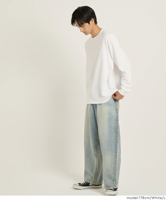 セール★1690円→990円 ラグラン長袖Tシャツ メンズ メール便不可 - Image 4