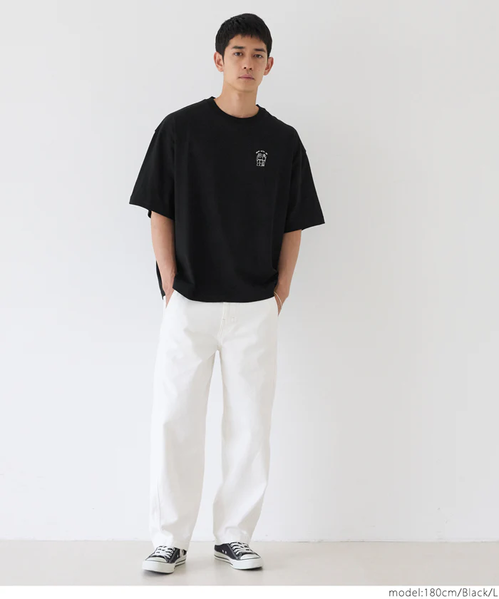 ワンポイント刺繍Tシャツ メンズ メール便不可 - Image 9
