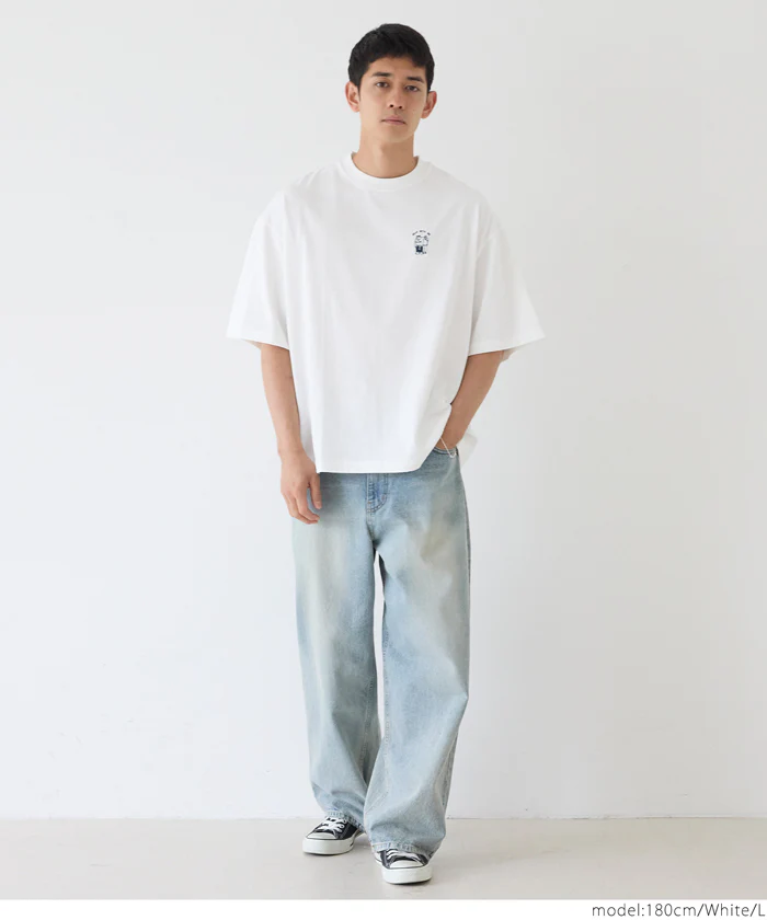 ワンポイント刺繍Tシャツ メンズ メール便不可 - Image 2
