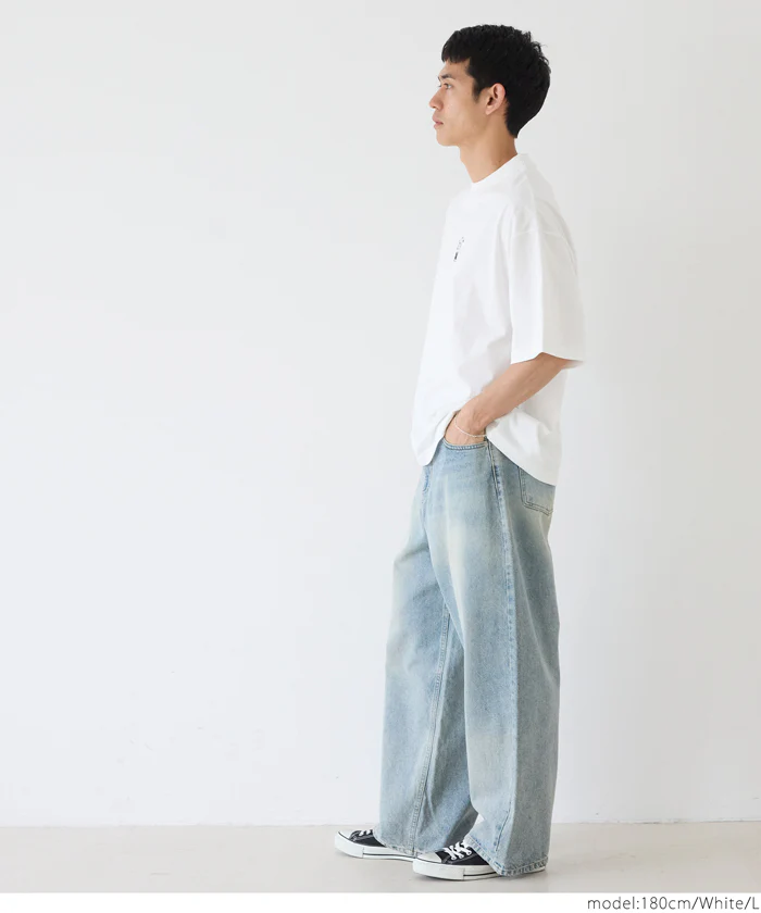 ワンポイント刺繍Tシャツ メンズ メール便不可 - Image 4