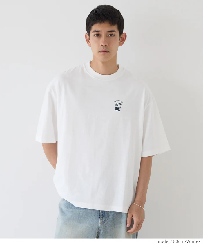 ワンポイント刺繍Tシャツ メンズ メール便不可 - Image 5