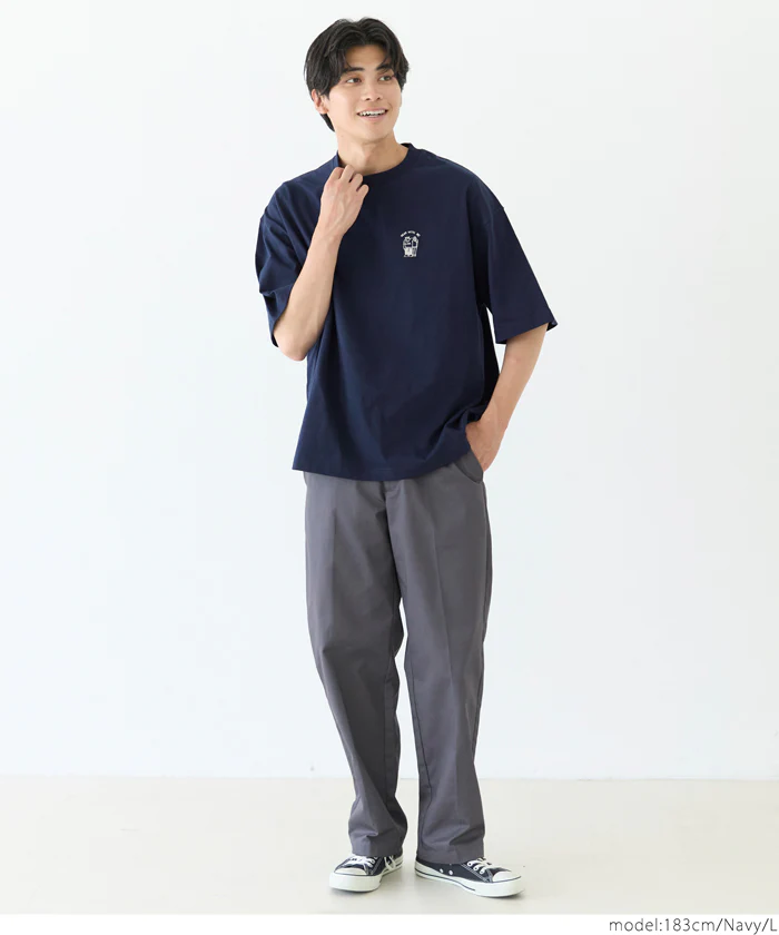 ワンポイント刺繍Tシャツ メンズ メール便不可 - Image 7