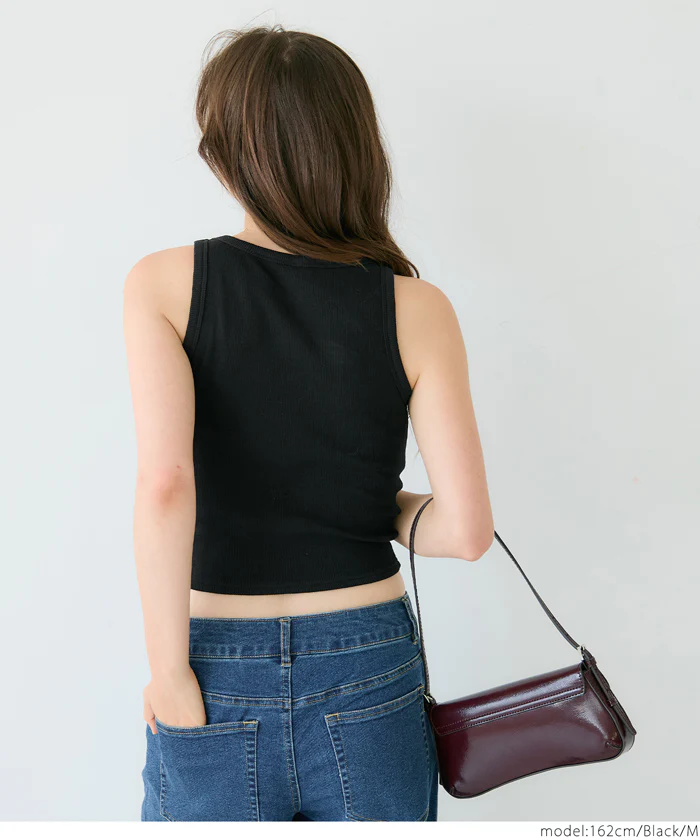 セール★1490円→990円 OUT BRA クロップド丈タンクトップ レディース メール便不可 - Image 11