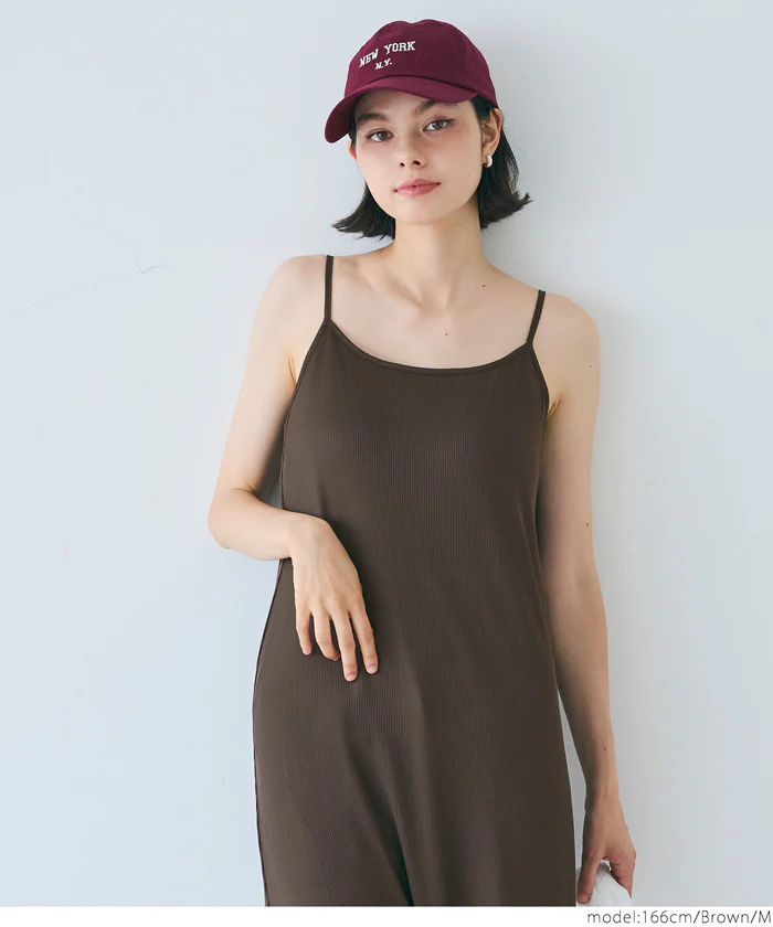 外で着られるブラワンピース OUTBRA とろみリブキャミワンピース レディース メール便不可 - Image 7