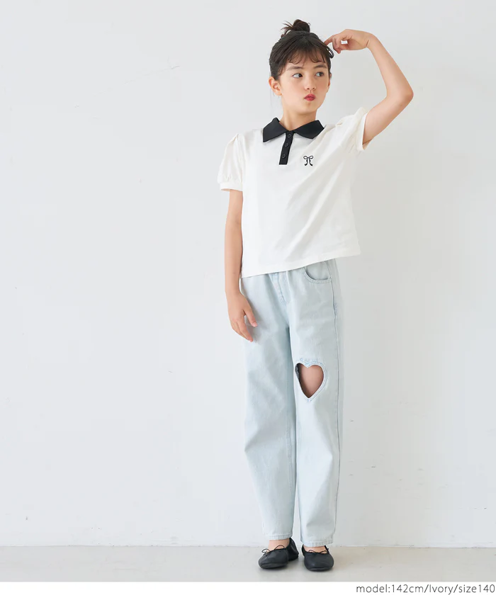 パフスリーブポロTシャツ キッズ メール便不可 - Image 2