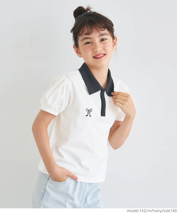 パフスリーブポロTシャツ キッズ メール便不可 - Image 3