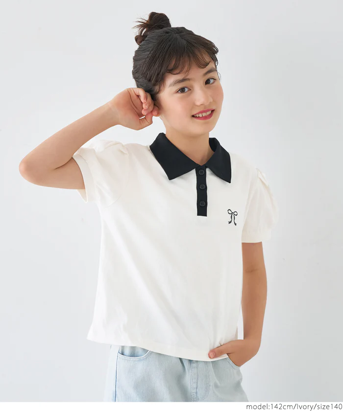 パフスリーブポロTシャツ キッズ メール便不可 - Image 5