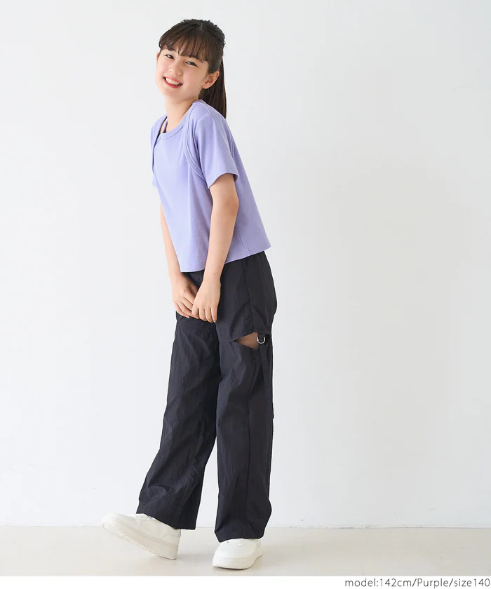 リブキャミレイヤードトップス キッズ メール便可 - Image 9